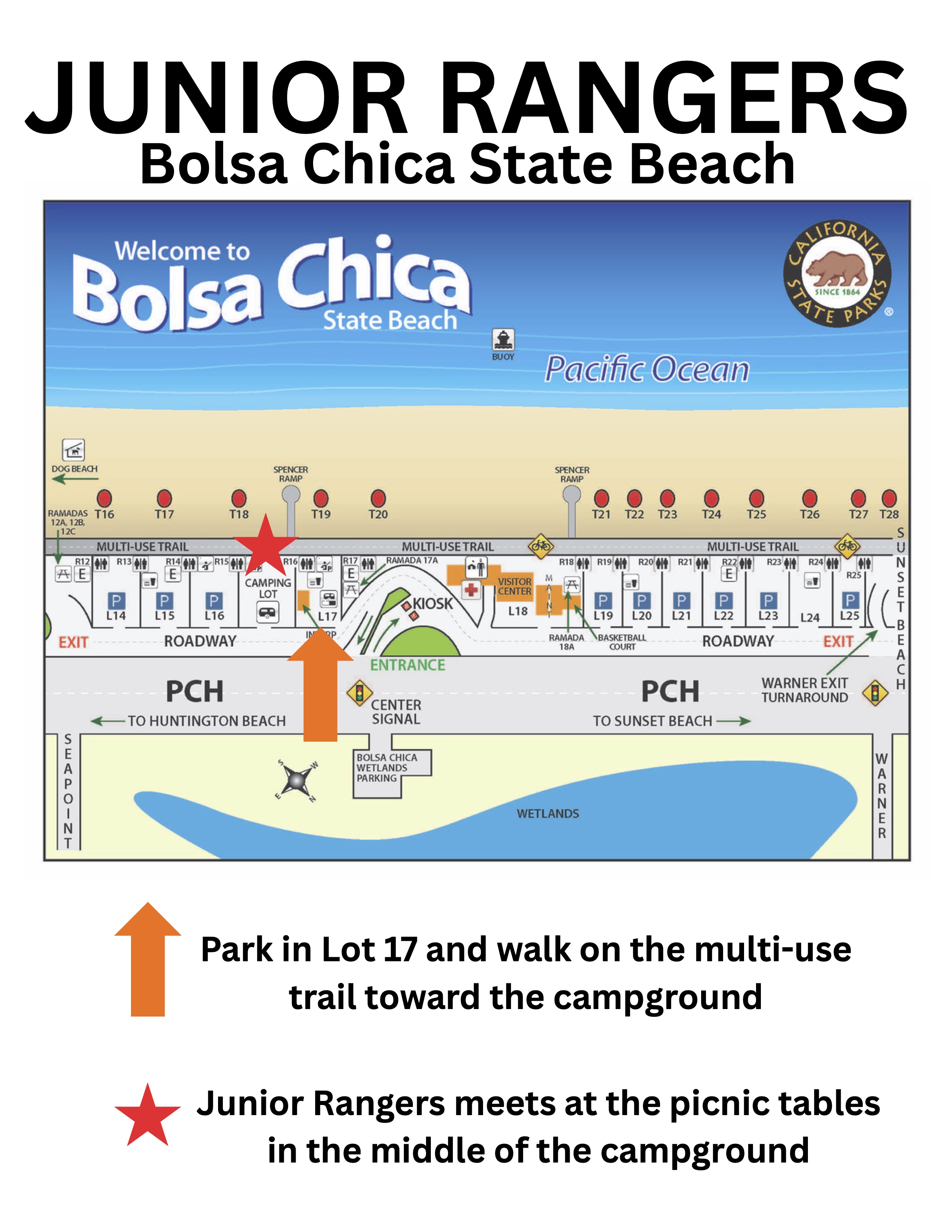 Bolsa Chica State Beach Campground Map (Junior Rangers)